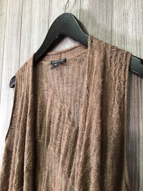 Eileen Fisher Mixed Knit Vest Baby Alpaca Size Small-Petite